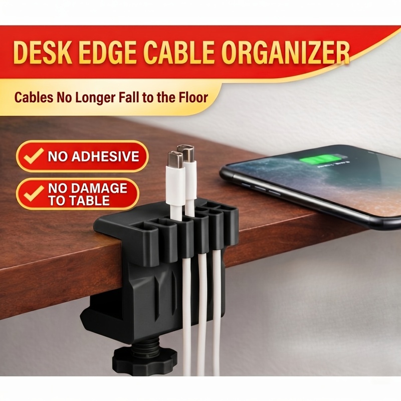 Cable Management Sleeve - 3 clips organizadores de cables para