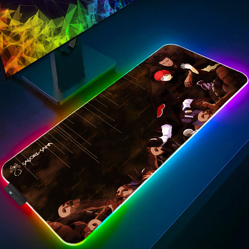 Pc Gaming Naruto - Alfombrilla de Ratón RGB Grande para
