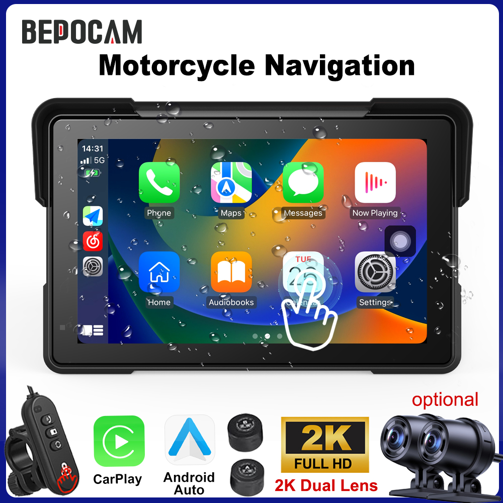 Pc Gaming Vr - BEPOCAM 5/7'' Reproductor Multimedia para Motocicleta