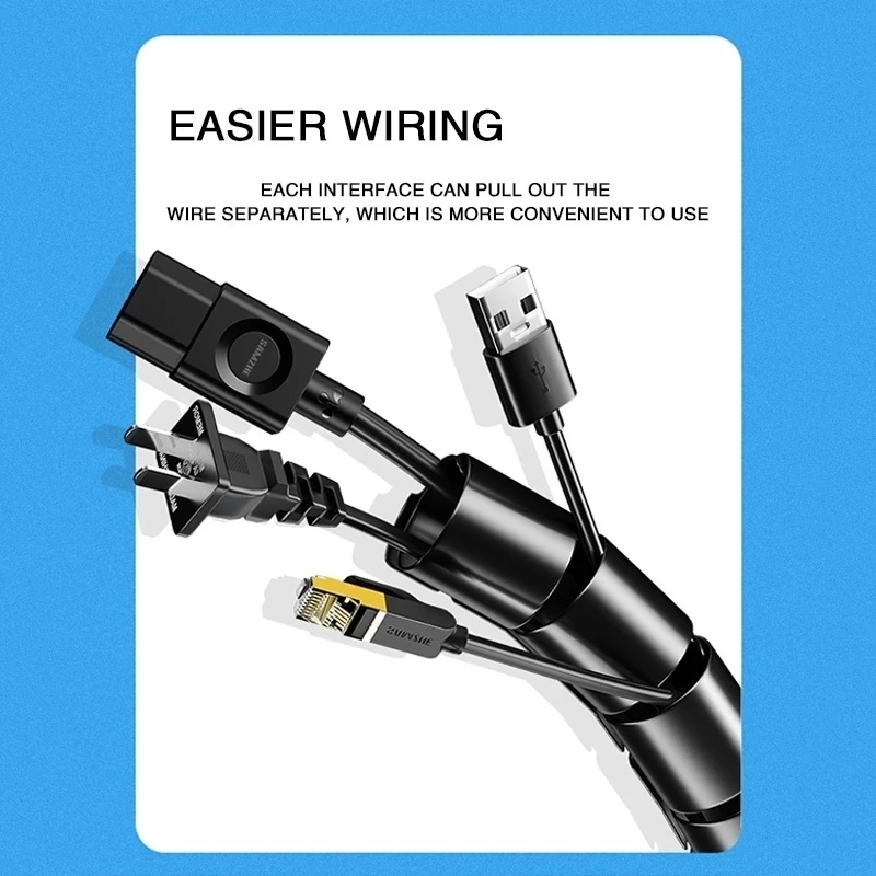 Protector de Cable en Espiral  - Cable Management Sleeve reseña y precio