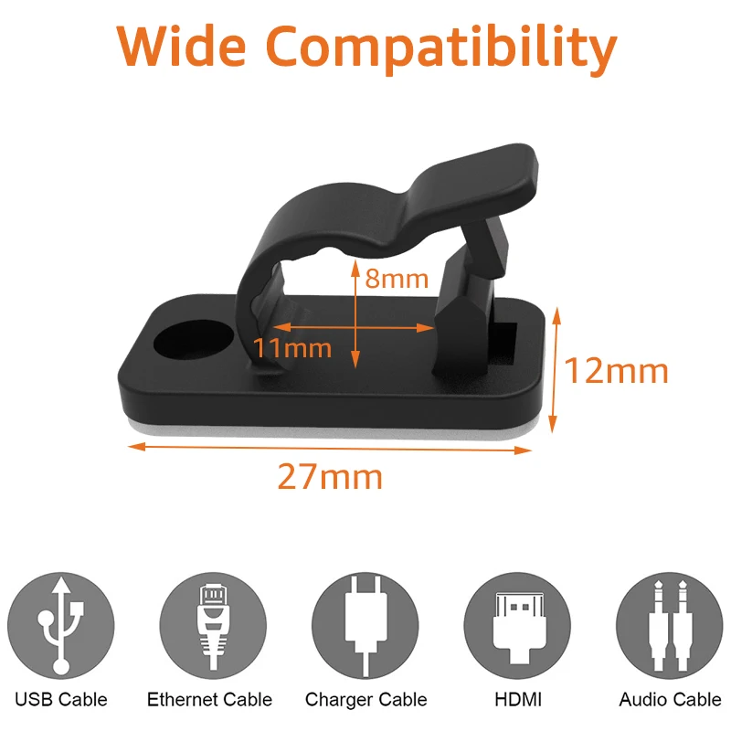 Clips organizadores de cables, - Cable Management Sleeve reseña y precio
