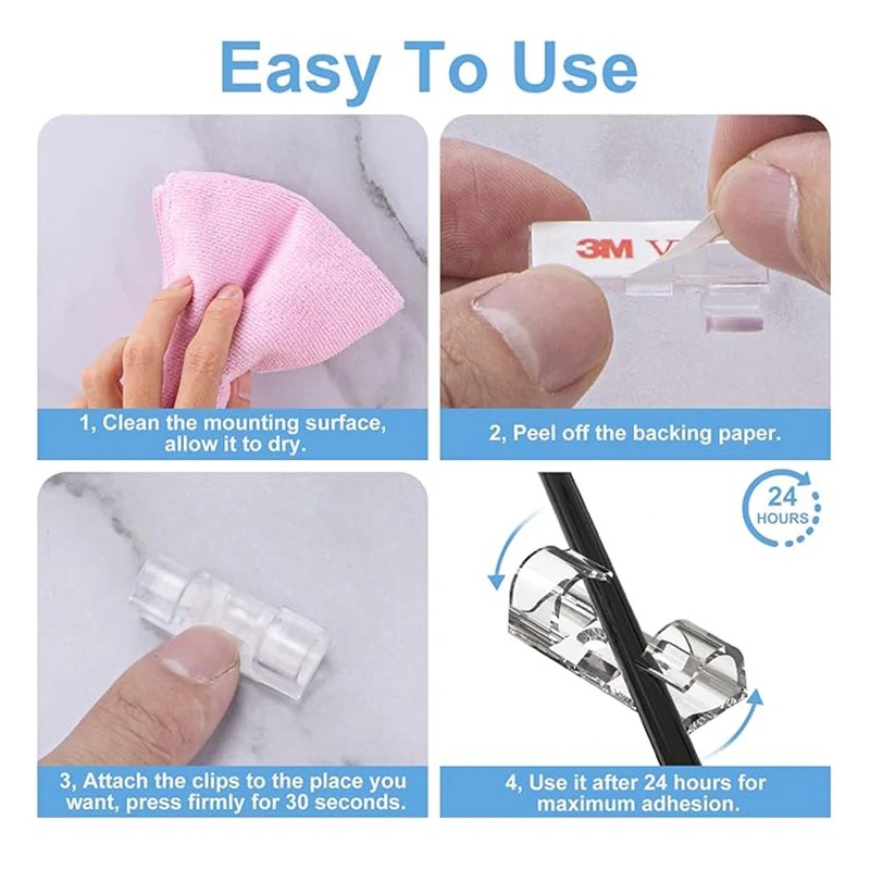 UNTIOR 20/40 Uds Clips de Cabl - Cable Management Sleeve reseña y precio