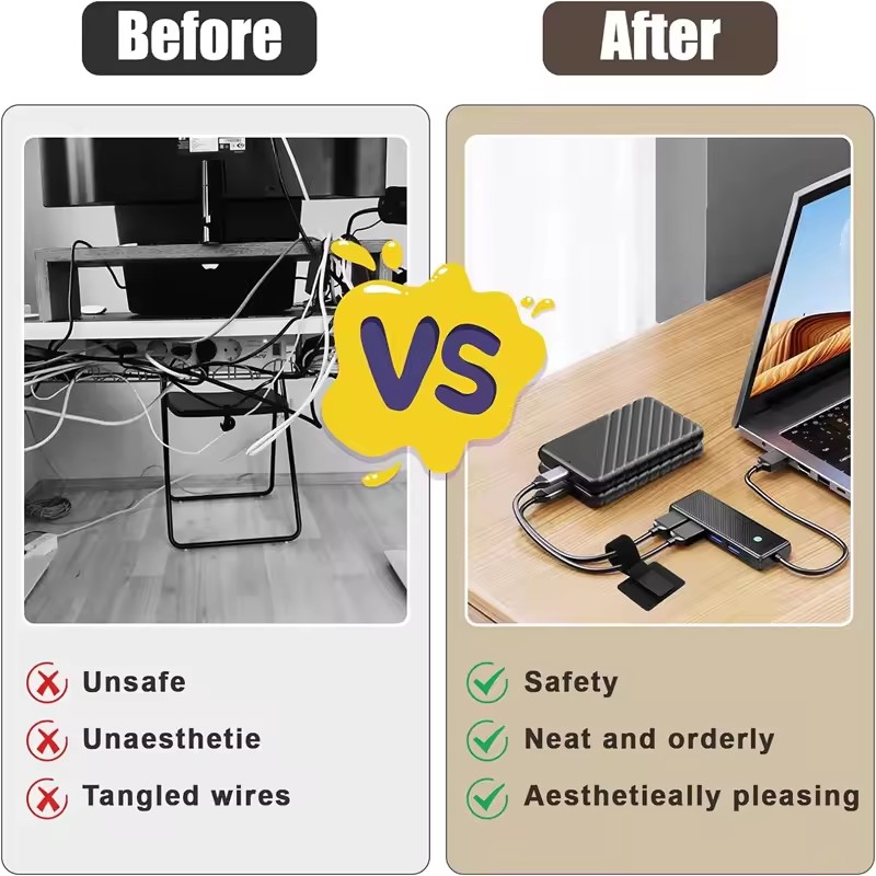 Organizadores de cables adhesi - Cable Management Sleeve reseña y precio