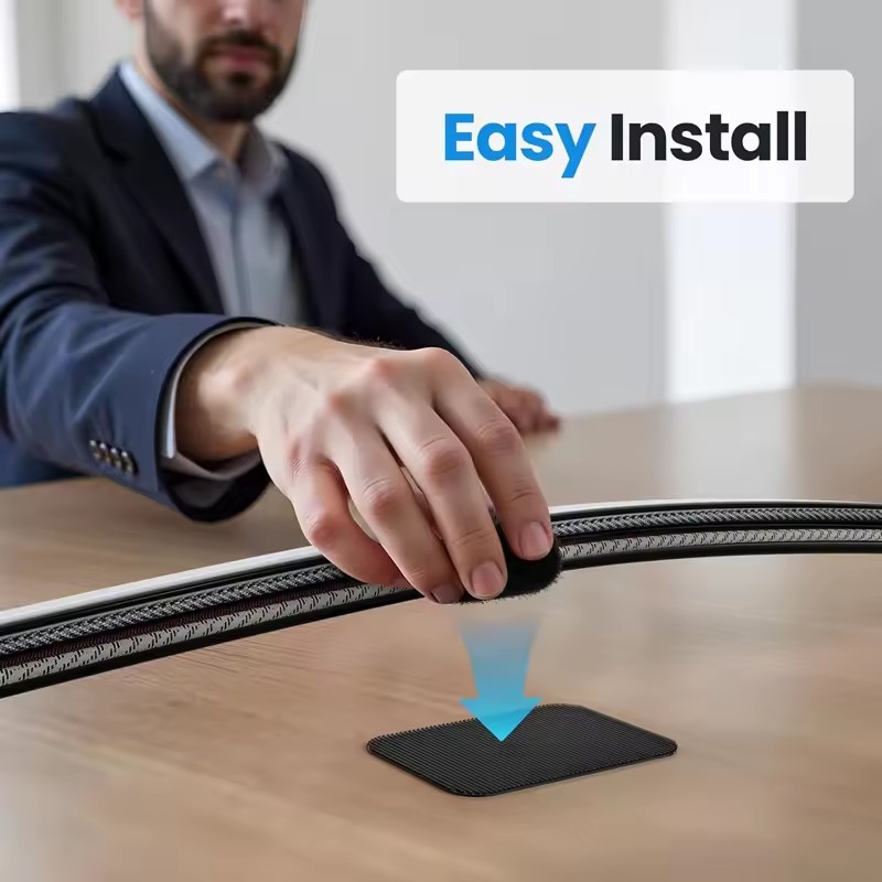 Organizadores de cables adhesi - Cable Management Sleeve reseña y precio