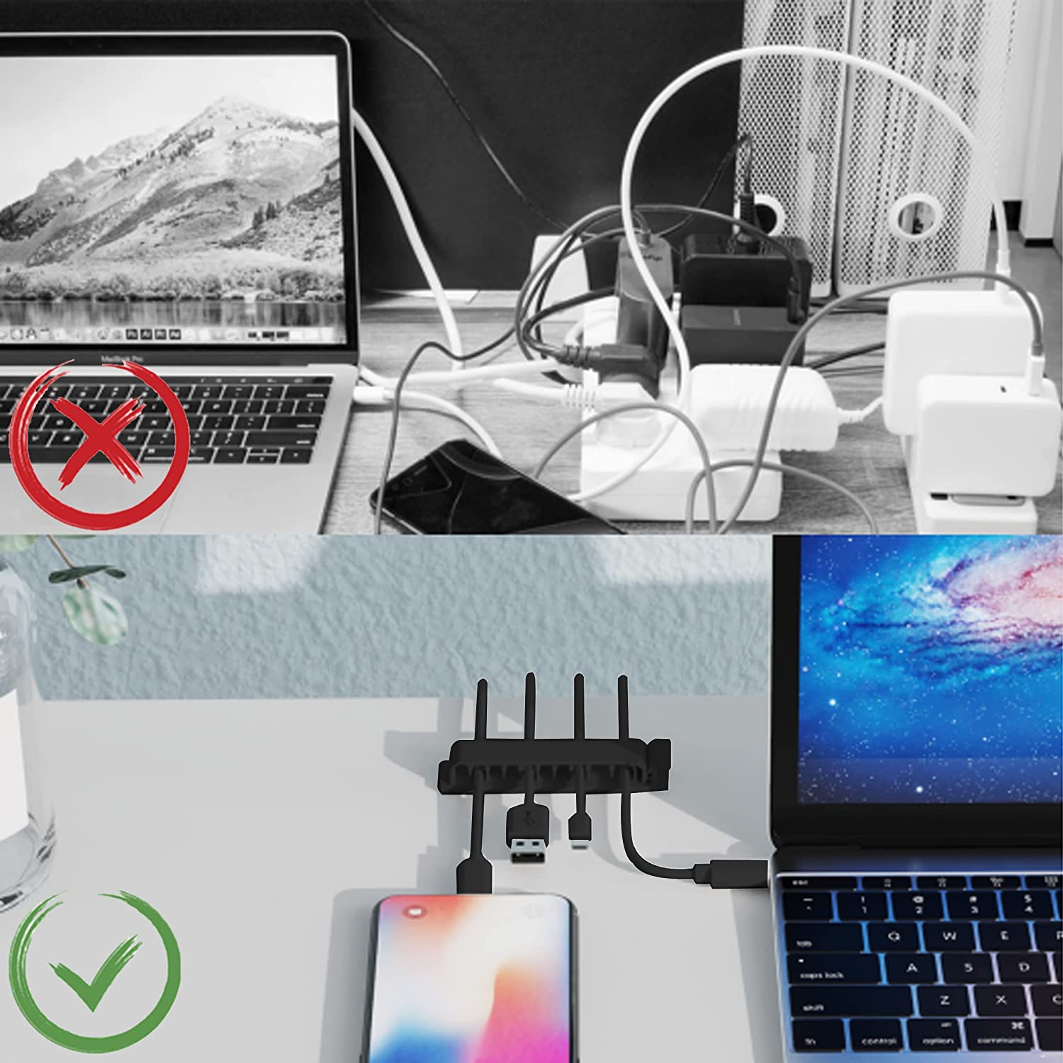 Organizador de cables, soporte - Cable Management Sleeve reseña y precio